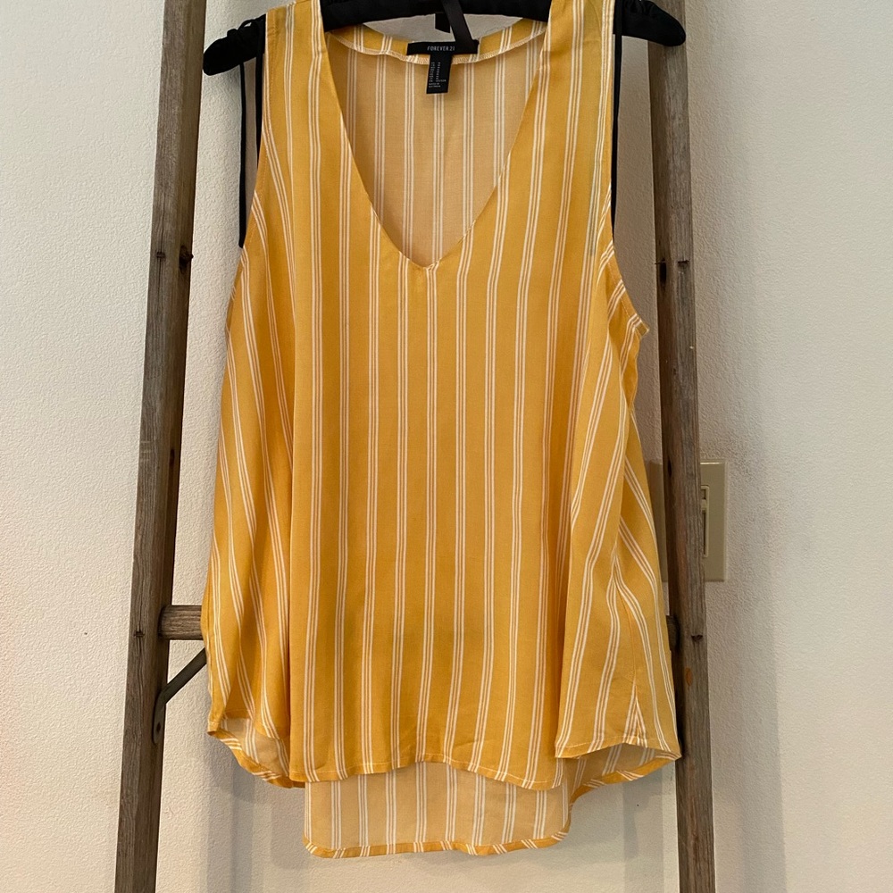 Forever 21 yellow sleeveless blouse